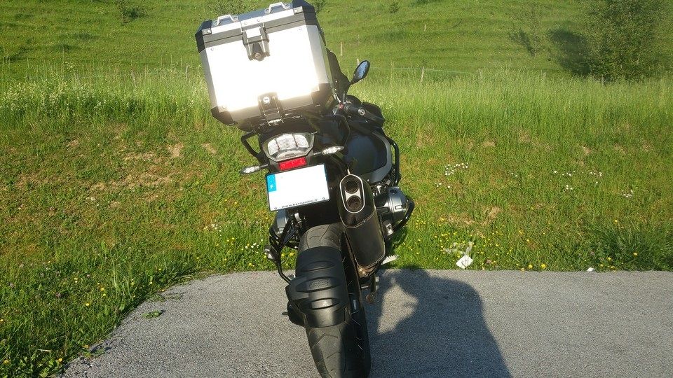 BMW 1200 GS Motorbike inspection rear view